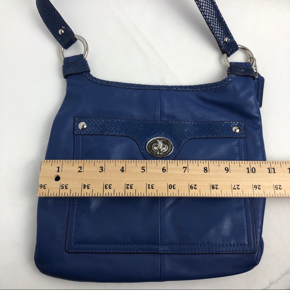 Coach Leather Purse, Blue Silver Accents - Picture 15 of 15